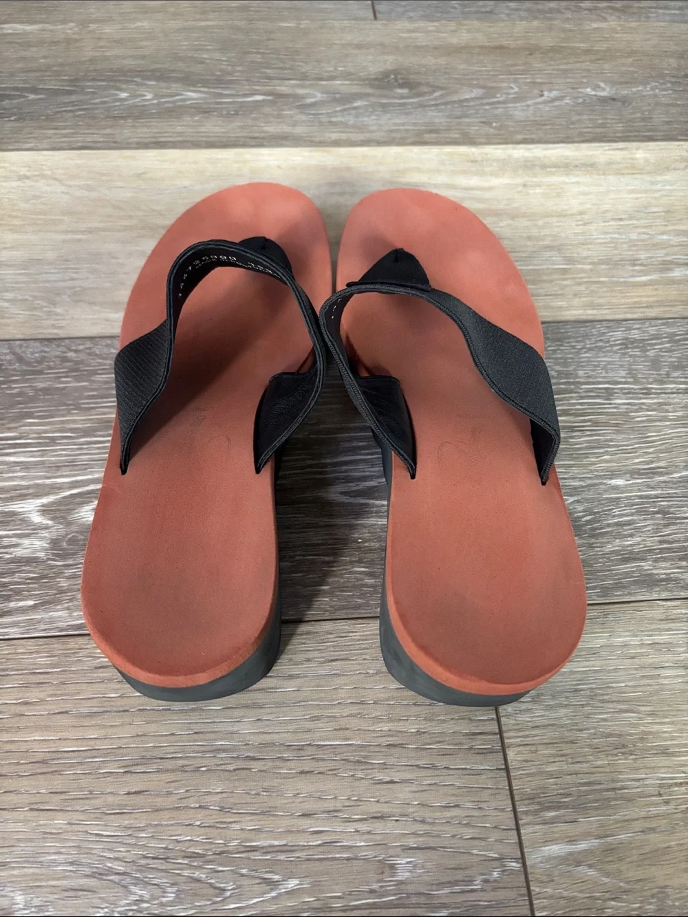Fly London Black Yomu Wedge Flip Flop